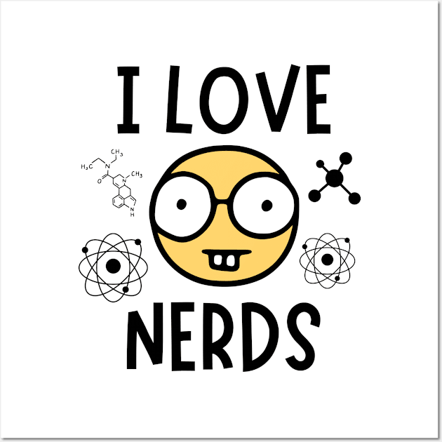 I LOVE NERDS Wall Art by Linys